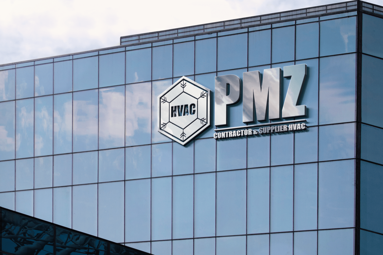 mockup logo pmz company